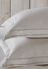 Resim Highbury Mısır Pamuğu Oxford Yastık Kılıfı - Beyaz / Standart 50 × 75 cm 
