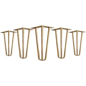 Resim Dolap Sehpa Mobilya Ayakları İçin Metal Altın Renkli Firkete Takımı 25 Cm 