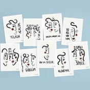 Resim Konuşan Portreler Aldırma 9'lu Kartpostal Serisi 