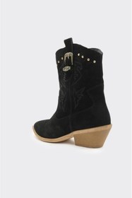 Resim Derinet Hakiki Deri Kadın Western Bot 