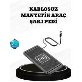 Resim Diğer 15w Manyetik Kablosuz Şarj Pedi Araç Masa Kullanımına Uygun Qi Şarj Cihazı 