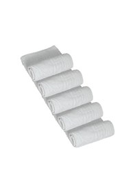 Resim 5 Li Otel Ayak Havlusu Bukle Ayak İzli 50x70 Cm Beyaz 12/1 Avs 200 Gr Beyaz 