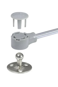 Resim MegaVitrin 100 N Gazlı Amortisör Piston Kalkar Dolap Kapakları Için 27 Cm Beyaz - Mobilya Makasları - Tek Ebat 