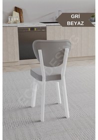 Resim Faymend 1 Adet Elma Model Mutfak Sandalyesi Salon Sandalyesi Yemek Sandalyesi Cafe Restaurant Sandalyesi Gri 
