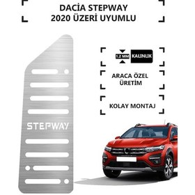 Resim A&g Tuning Dacia Stepway 2020 Üzeri Ayak Dinlendirme Pedalı Krom Ayak Dayama Pedalı Kgagpedal000003 