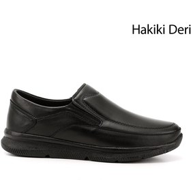 Resim Gönderi(r) Erkek Siyah Hakiki Deri Comfort Ayakkabı 