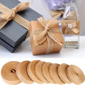 Resim 1 Rulo /5M Düğün Ortamında Çiçek Düzenlemesi, DIY Parti Hediye Kartı Dekoratif Kurdele Hediye Kutusu Yumuşak İpek Kumaş Paketleme İpi 