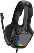 Resim HEPTEKİLETİŞİM(44110) Hafif Portatif Kolayca Katlanıp Taşınabilir Dizayn Kulaklık (Onikuma K20 RGB Oyuncu Kulaklığı 3.5mm) Siyah ile uyumlu 