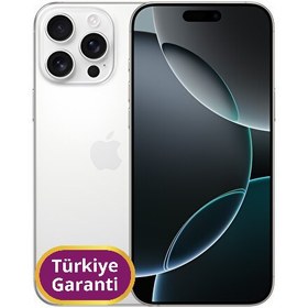 Resim Apple iPhone 16 Pro Max TR Garanti | 256 GB Beyaz 