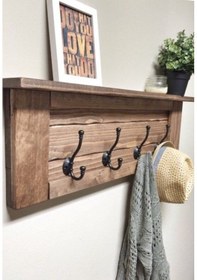 Resim Umutpark Ahşap Dekoratif Duvar Askılık. Ceviz 