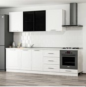 Resim Minar 270 Cm Mebran C + Alm. Füme Cam Mutfak Dlb Byz 270-Mcacb3 Beyaz 