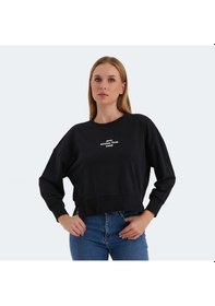Resim Slazenger VITAL Oversize Kadın Oversıze Siyah Sweatshirt 