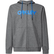 Resim Oakley Teddy Full Zip Hoddie Kadın Gri Sweatshirt 