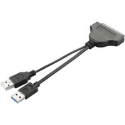 Resim Cbtx SATA7 + 15 2.5" HDD SSD Dönüştürücü Adaptör Kablosu 0.15 Metre 