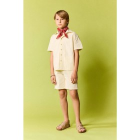 Resim DeFacto Regular Fit Gömlek Yaka Poplin Kısa Kollu Gömlek Erkek Çocuk H7517A826HS 