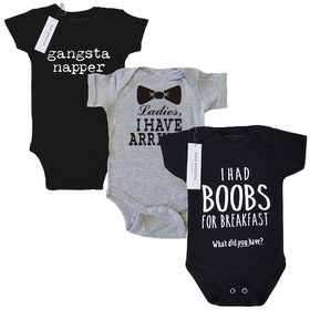 Resim Jeemson 3'lü Tam Pamuk Bebek Kısa Kol Romperı - Yumuşak Nefesli, Kolay Giyim, Bez Değişimi Kolay, 9-12 Ay Çok Renkli 