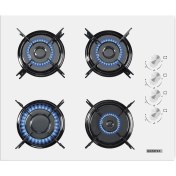 Resim Kumtel LX40TSHDF Beyaz Set Üstü Cam Ocak 