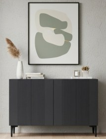 Resim Ka1203a Corsa120 Konsol, Kahve Köşesi, Tv Sehpası Antrasit 120cm Antrasit 