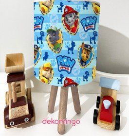 Resim dekomingo ABAJUR MAVİ ŞERİTLİ PAW PETROL BEBEK VE ÇOCUK ODASI 