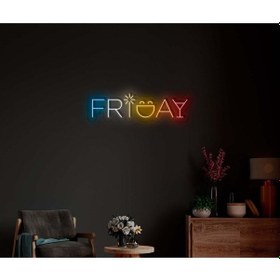Resim Twins Led Friday Yazılı Neon Tabela Çokrenkli Model:model:23073366 Çok Renkli 