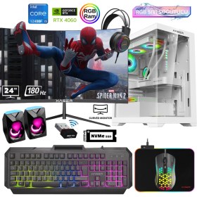 Resim Xaser Xsr803 i5 12400F 16GB Ram 512GB M.2 NVMe SSD 8GB RTX4060 24"Curved 180Hz Sıvı Soğutma Oyun Bilgisayarı 