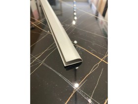 Resim Pasha Dekor Alüminyum Oval U 8 mm Parke Bitim Profil Çıtası 90 cm 
