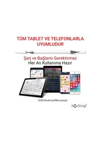 Resim Novstrap Samsung Galaxy Tab S7 S8 S9 Fe Plus Ultra Uyumlu Dokunmatik Tablet Kalemi Pencil Stylus 