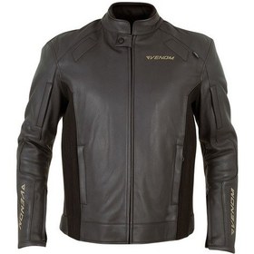 Resim Venom Motosiklet Montu Deri 3 Mevsim Leather Racing Mont Black-red 