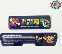 Resim Nintendo GameBoy Advance Arka Yapıştırma Super Mario Bros MODEL 01 GBA Back Tag Sticker POPKONSOL