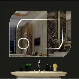 Resim Brat 60x80 Mercekli Buğu Çözücülü Özel Kesim Dokunmatik Led Ayna Şeffaf 