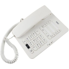 Resim KAREL TM142 Siyah Ekransız Analog Masaüstü Telefon – Dayanıklı Kablolu Ofis Telefonu 