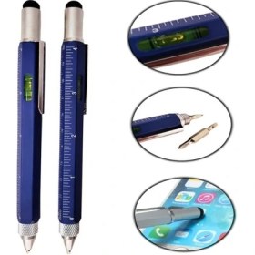 Resim Cetvelli Tornavidali Su Terazili Ilginç Dokunmatik Mimar Mavi Kalem 