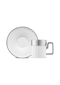 Resim Jumbo Sorin-200 12 Parça 6 Kişilik Kahve Fincan Takımı Platin Platin 