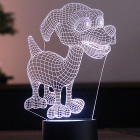 Resim Şirin Minik Köpek Figürlü Dekoratif Hediye Led Masa Lambası | BYLAMP 