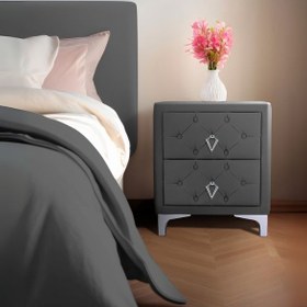 Resim Ruby Silver Komodin, 2 Çekmeceli 