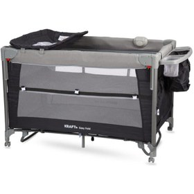 Resim Kraft Easy Fold Anne Yanı Oyun Parkı 70x110 cm - Gri - Açık Gri / Standart 