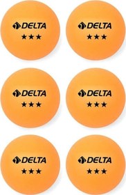 Resim Delta 6 Adet Turuncu Masa Tenisi Topu ( Pinpon Topu ) 