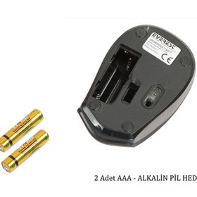 Resim Everest Sm-340 Usb Kırmızı 3d Optik Kablosuz Mouse 
