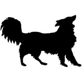 Resim Folyo Sticker Köpek 60cm Uzunluk Siyah 