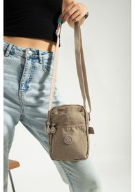 Resim Nemo Bags Açık Vizon Unisex Telefonluk, Cüzdan, Kartlık, Çapraz Askılı Omuz Çantası, 18x13cm Açık Vizon 