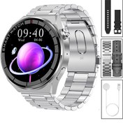 Resim SONREİR Yeni Spor Watch GT3 MAX Gümüş Akıllı Saat 1.45 İnç 46mm NFC/Sesli Arama Huawei iPhone Uyumlu 8,9,10 
