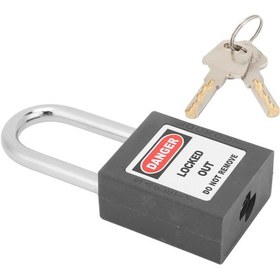 Resim Geeroyoo 38mm Nylon Ve Çelik Loto Güvenlik Kilit, Yüksek Dayanıklı, Isı Ve Darbeye Dayanıklı, Tekrarlı Yazılabilir Etiketli, Endüstriyel Kullanim İçin Siyah 2 Anahtar 