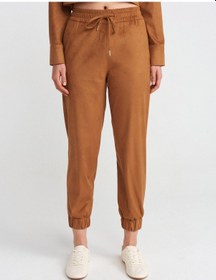 Resim Dilvin 71594 Manşetli Jogger Süet Pantolon Taba 