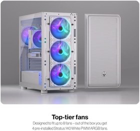 Resim Endorfy Arx 700 White ARGB Mesh Temperli Cam USB 3.2 Mid Tower ATX Gaming Kasa 