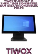 Resim TIWOX TP-1903 18.5" I3 3.NESİL 128GB SSD 8GB DDR3 RAM 1366X768 DOKUNMATİK POS PC 