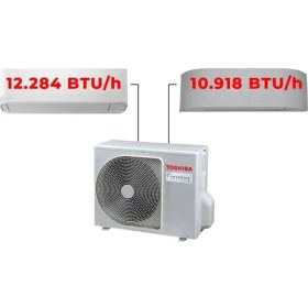Resim Toshiba Haori Multi Split Klima Paket 2 (2 Iç + 1 Dış Ünite) Inverter A+++ Dekoratif Klima 