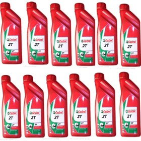 Resim KMTMAK Castrol 2t 1 L 2 Zamanlı Benzin Katkı Yağı 12 Adet (2023 ÜRT) 