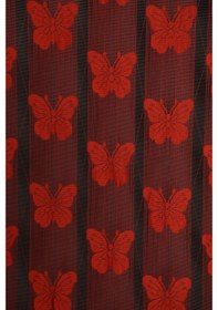 Resim Kelebek Birleşik Model Kırmızı Renk Hazır Ip Perde 300x270 