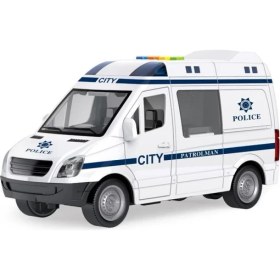 Resim Dolunay Oyuncak WY590E-F 1:16 Sürtmeli Sesli Işıklı Ambulans / Polis Arabası 