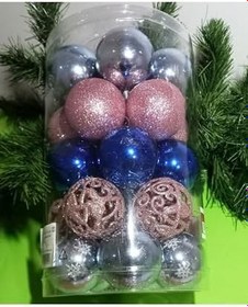 Resim RAYTOYS OYUNCAK Profesyonel 6 Cm 25 Adet Yılbaşı Topu Yılbaşı Ağacı Süsleri 5 Farklı Model Top Süs Noel Süsleri RENKLİ 